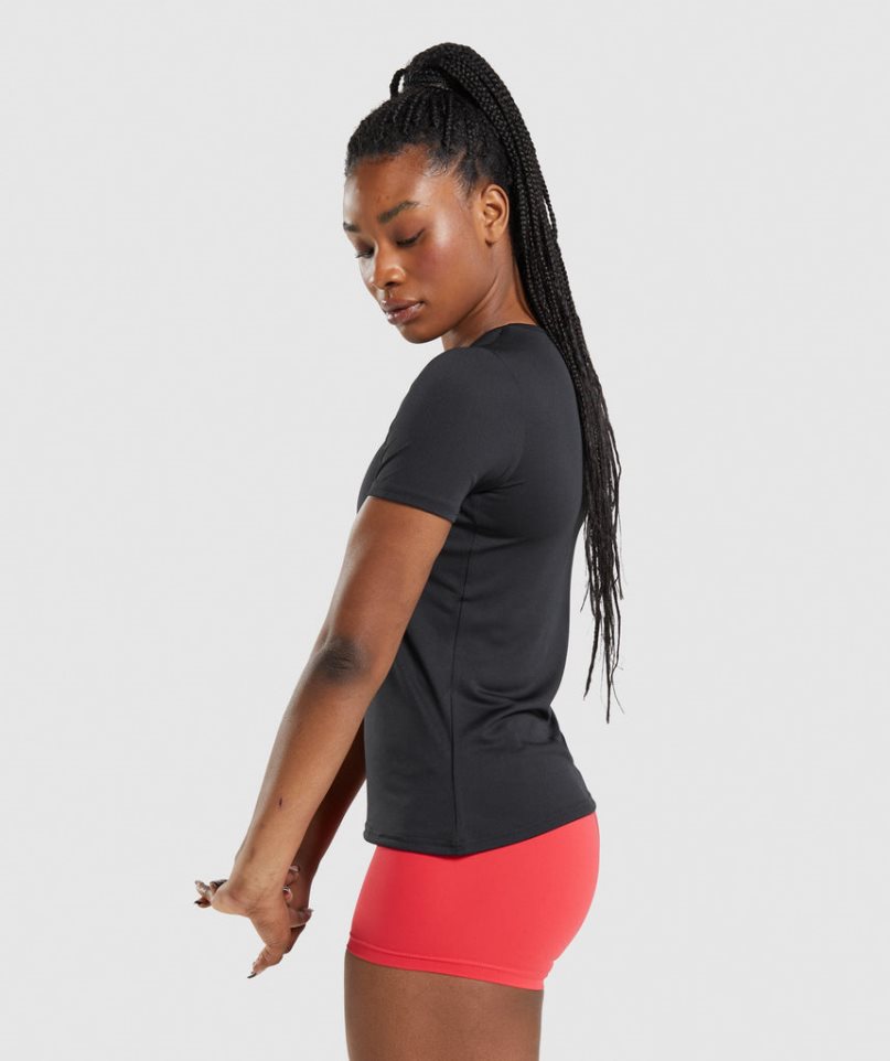 Women's Gymshark Training T-Shirts Black | CA AD0765